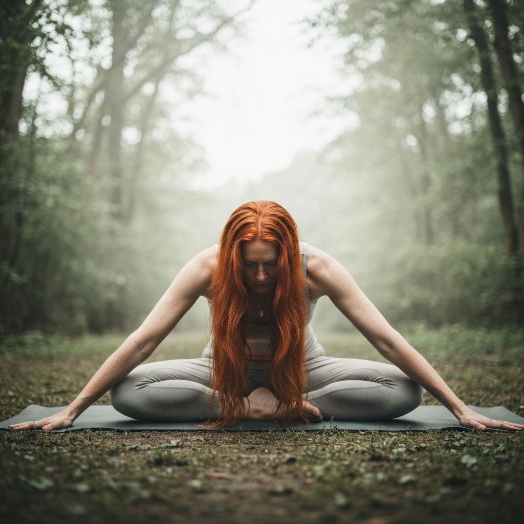 Γαλήνια θέση διαλογισμού και ευεξίας του σώματος